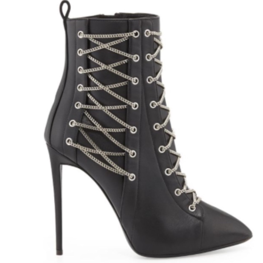 Giuseppe Zanotti Chain Trim Boxer Ankle Boots